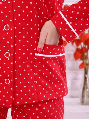 Пижама женская 1-222д (красный)