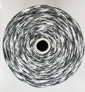 Пряжа для вязания New Mill, 100 гр,Giniglia 100% полиакрил 600м/100г  Меланж черно-белый