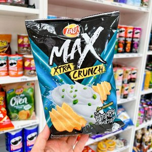 Lay's Max Xtra Crunch Sour cream & Onion 46g - Лэйс Макс сметана лук. Рифленые