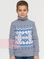 Свитер детский 5232-10118   6300243/30854/3100196/501 арктика/св.деним/голубой/белый