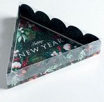 Коробка для кондитерских изделий с PVC крышкой Happy New Year 18 х 13 см