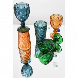 Набор бокалов стеклянных Magistro «Варьете», 320 мл, 8,5х16 см, 2 шт, цвет зелёный