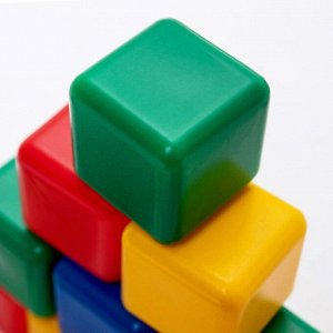 Кубики детские, пластиковые, цветные, 12 штук, 4 х 4 см