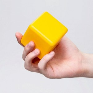Кубики детские, пластиковые, цветные,16 штук, 6 x 6 см
