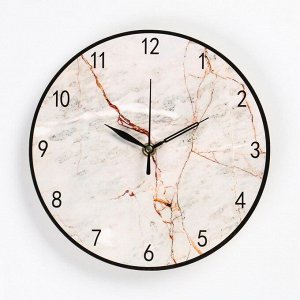 Часы настенные "Камень", дискретный ход, d-23. см, микс