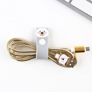 Набор держатель для провода+кабель micro USB Winter, 1А, 1м