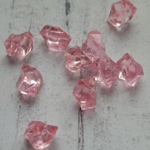 Кристаллы цв.Розовые. Набор-10шт