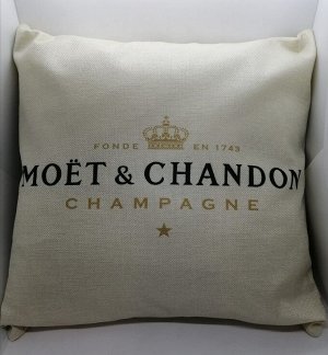 Декоративная льняная подушка MOET CHANDON
