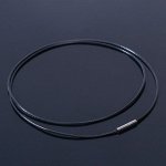 Корейская вощёная нить, 45см, d=1мм, цвет чёрный
