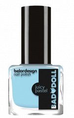 BelorDesign Bad Doll Juicy pastel Лак для ногтей тон 310 голубой 6 мл