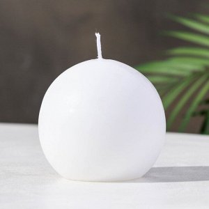Свеча-шар, 8 см, 12 ч, 240 г, белый