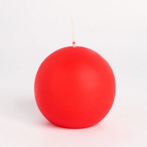 Свеча-шар, 8 см, 12 ч, 240 г, красный