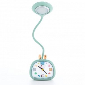 Часы - будильник с подсветкой "Зайчик" детские, циферблат 10 х 7.5 см, на батарейках АА