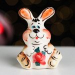 Сувенир &quot;Сидячий Кролик&quot;, гжель, цвет