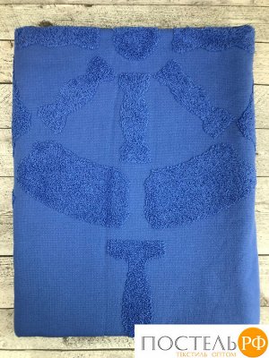 PL027/04 Пляжное полотенце DUMEN 100% хлопок (90*150) синий штурвал