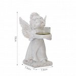 Подсвечник &quot;Ангел&quot; 18см*7,5см*7,5см, цвет белый