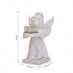 Подсвечник &quot;Ангел&quot; 18см*7,5см*7,5см, цвет белый