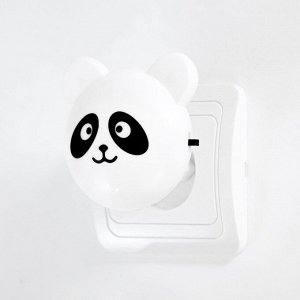 Ночник "Панда" с датчиком освещенности, 4_LED х 1 Вт, 9 см (220В) белый