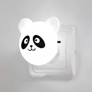 Ночник "Панда" с датчиком освещенности, 4_LED х 1 Вт, 9 см (220В) белый