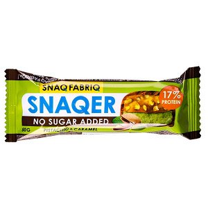 Батончик SNAQER глазированный Pistachio&Caramel 50 г Фисташка и карамель
