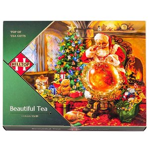 Чай HILLTOP картонная шкатулка 'Праздничный подарок' 120 г 1 уп.х 12 шт.