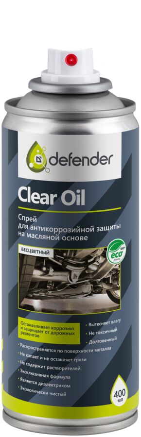 Антикоррозийное средство Clear Oil 400 ml бесцветный аэрозоль Defender