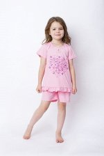Пижама для девочки розового цвета &quot;Сердце&quot; (супрем)