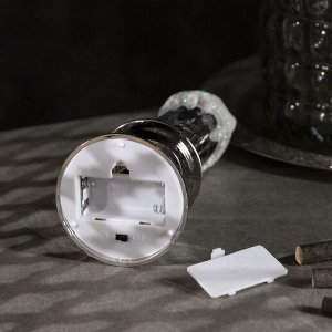 Светодиодная фигура «Свеча со снеговиком» 7 ? 20 ? 7 см, пластик, батарейки АААх2 (не в комплекте), свечение тёплое белое