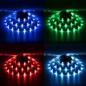 Комплект светодиодной ленты Luazon Lighting 3 м, IP65, SMD5050, 30 LED/м, USB, пульт ДУ, приложение, RGB