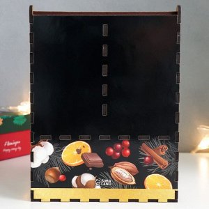Чайный домик с ящиком "Чёрное золото" 20х15х8,5 см