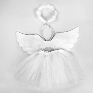 Карнавальный набор «Ангел», 3 предмета: юбка, ободок, крылья