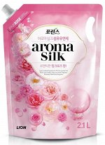 LION Кондиционер для белья с ароматом розы «АROMA SILK», мягкая упаковка, 2100 мл