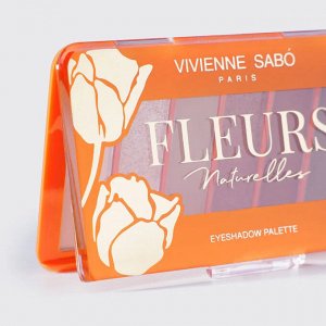 VS Палетка теней для век "Fleurs naturelles" 02, нюдово- коричневая палитра NEW