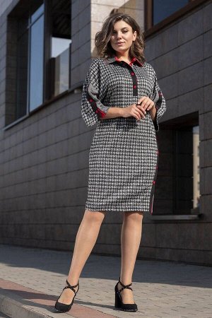 Платье Рост: 164 Состав: вискоза 85% , полиэстер 11% , эластан 4% Трикотажное платье-рубашка свободного кроя. Застежка на кнопки спереди. Рукав цельнокроенный, длина 7/8. Трикотаж эластичный, мягкий. 