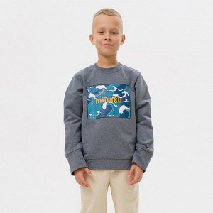 Свитшот для мальчика MINAKU: Casual collection, серый.