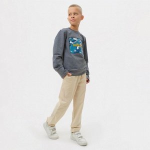 Свитшот для мальчика MINAKU: Casual collection, серый.