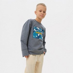 Свитшот для мальчика MINAKU: Casual collection, серый.