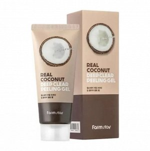 Гель-скатка с экстрактом кокоса, Real coconut deep clear peeling gel, 100мл