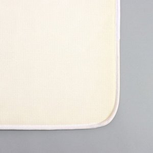 Набор ковриков для ванной и туалета Доляна «Галька», 2 шт: 39?50, 50?80 см, цвет белый