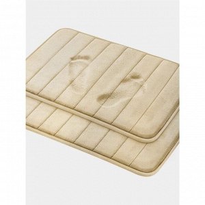 Коврик для дома с эффектом памяти SAVANNA Memory foam, 50x80 см, цвет бежевый