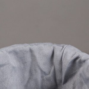 Корзина бельевая овальная "Лён", 30х21х17 см, серый