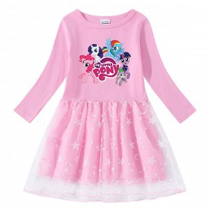 Детское платье с длинным рукавом "My Little Pony", цвет светло-розовый
