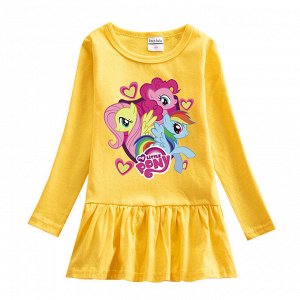 Детское платье с длинным рукавом "My Little Pony", цвет желтый