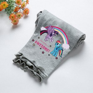 Детские укороченные леггинсы "My Little Pony", цвет серый