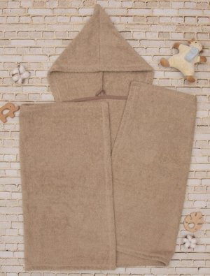 Полотенце детское махровое с капюшоном размер М 125*65 см