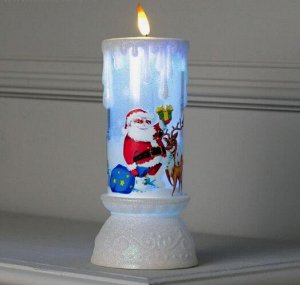Светодиодная фигура «Свеча с Дедом Морозом»