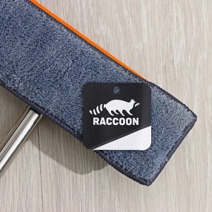 Щётка для окон Raccoon «Карманы», стальная ручка 80,5 см, насадка из микрофибры 24,5x8 см