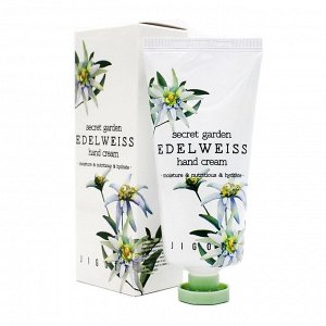 Jigott Крем для рук с экстрактом эдельвейса Hand Cream Edelweiss Secret Garden, 100 мл