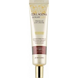 3W Clinic Крем для кожи вокруг глаз с золотом и коллагеном Eye Cream Collagen & Luxury Gold Premium, 40 мл
