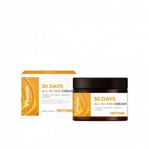 PrettySkin Крем для лица универсальный с витаминами (+тонер+эмульсия+ампула+витамины) Cream 30 Days All In One Vitamin, 100 мл